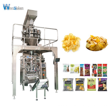 Vertikale automatische Sachet Food Nuts Chips Packmaschine